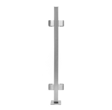 Stainless Steel Post for Glass with Clamps - LA Railings