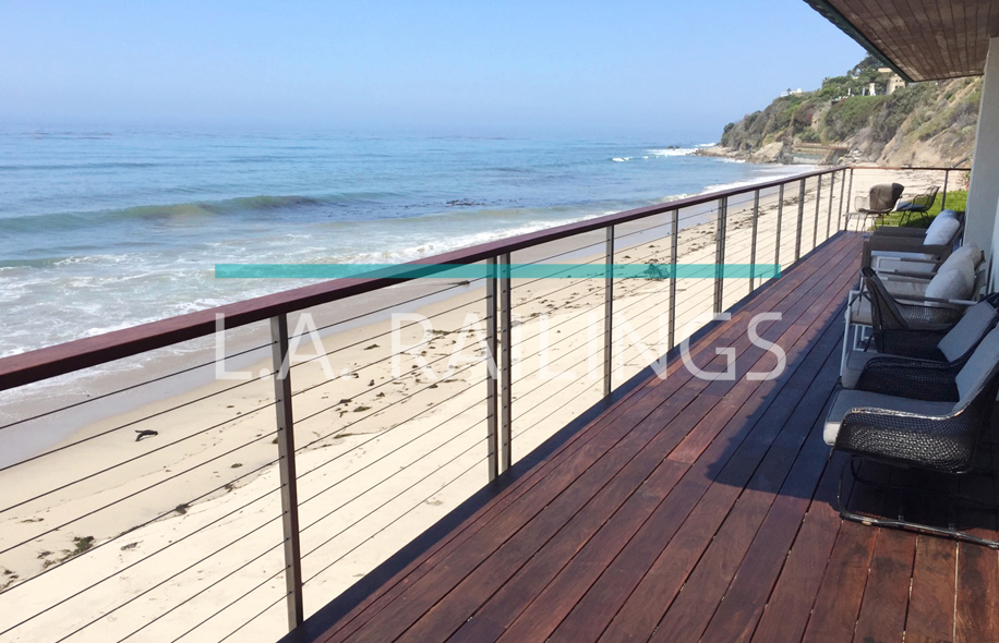 Glass Railings with Fascia Mounted Posts by LA Railings