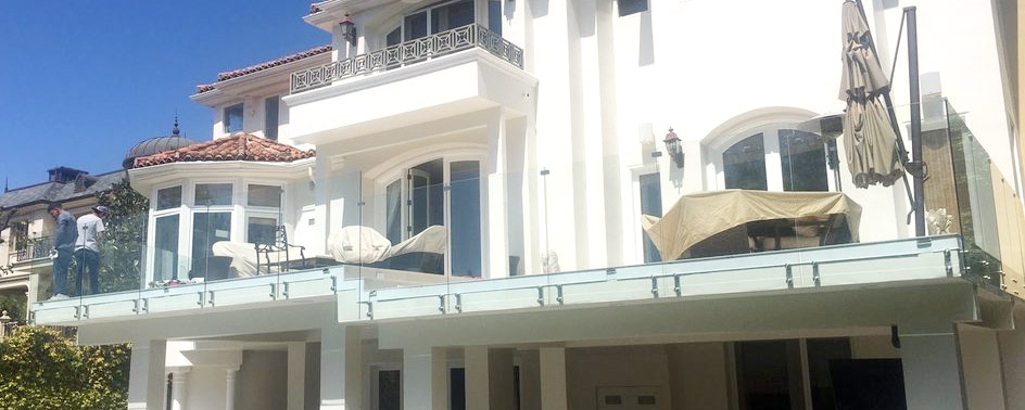 Glass Railings with Standoffs without Top Cap Rails by LA Railings