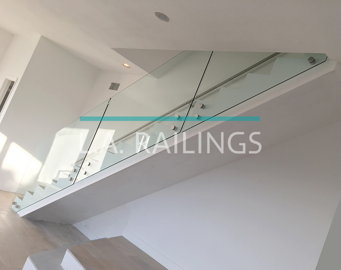 Glass Railings with Standoffs without Top Cap Rails by LA Railings