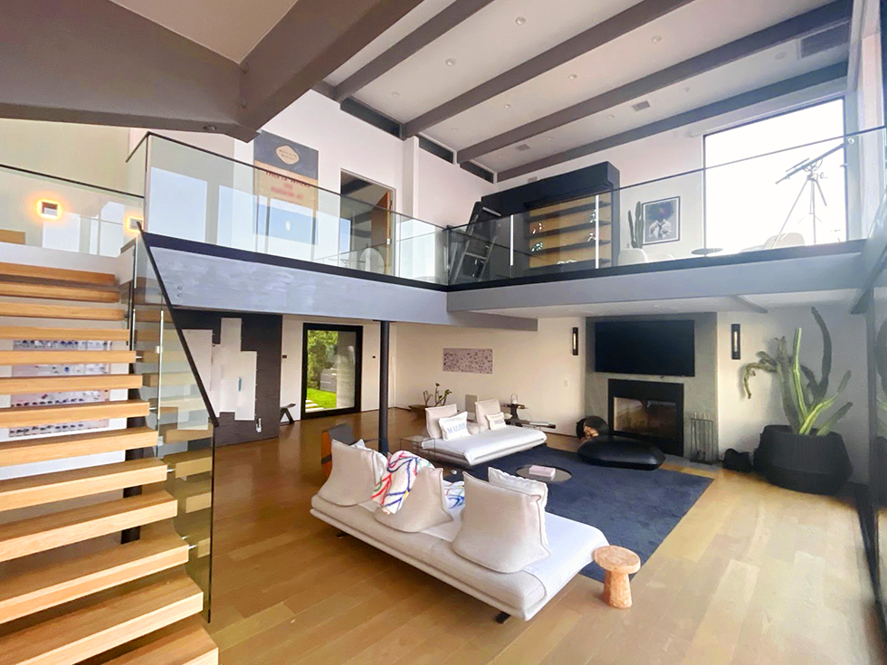 Glass Railings with Top Mounted U-Channel and Top Cap Rails by LA Railings