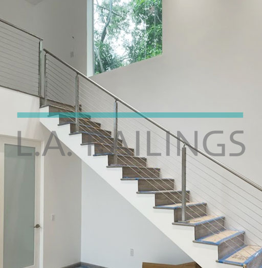 Nichols Canyon - Residential - An all stainless steel cable railing installation by LA Railings