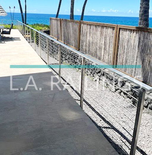 Kailua Kona, HI - Residential - An all stainless steel cable railing installation by LA Railings