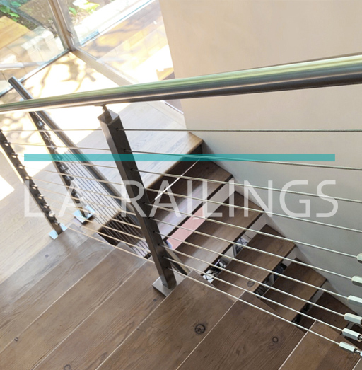 Studio City - Residential - An all stainless steel cable railing installation by LA Railings