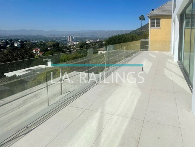 Hollywood Reservoir railing installation by LA Railings