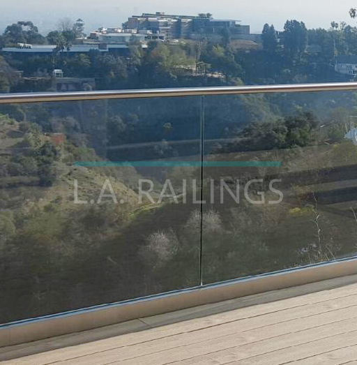 Glass Railings with U-Channel by LA Railings