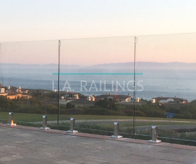 Glass Railings with Spigots by LA Railings