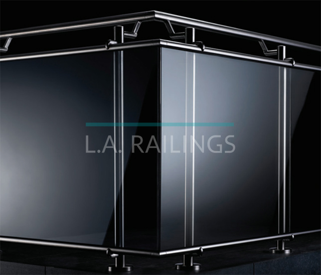 Glass Railings with Posts by LA Railings