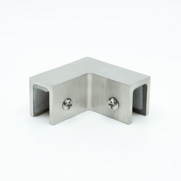 316 Stainless Steel Glass-to-Glass Sleeve-Over Corner Clamp for Glass Railing