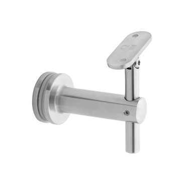 316 Stainless Steel Handrail Round Bracket for Glass - Compatible with Square or Rectangular Rail - Model A