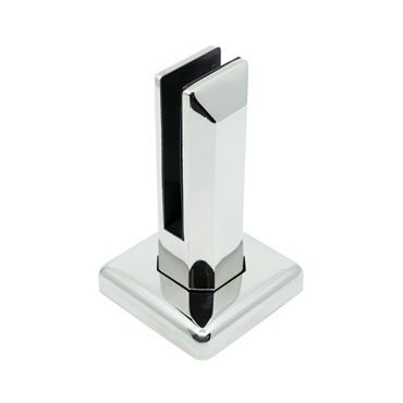 316 Stainless Steel Top-Mount Glass Clamp for Glass Railing - Spigot - Chrome Mirrored Finish
