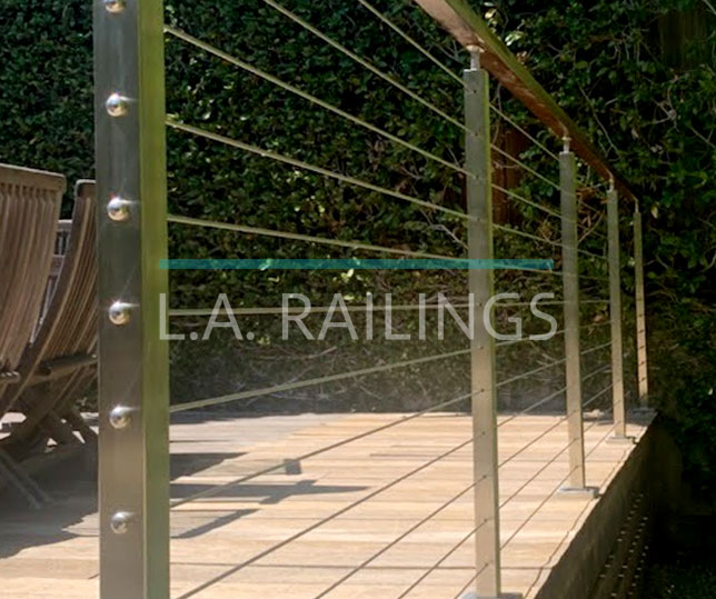 Glass Railings with Spigots by LA Railings