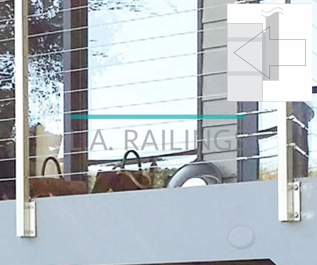 Fascia-mounted cable railings by LA Railings