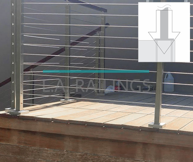 Top-mounted cable railings by LA Railings