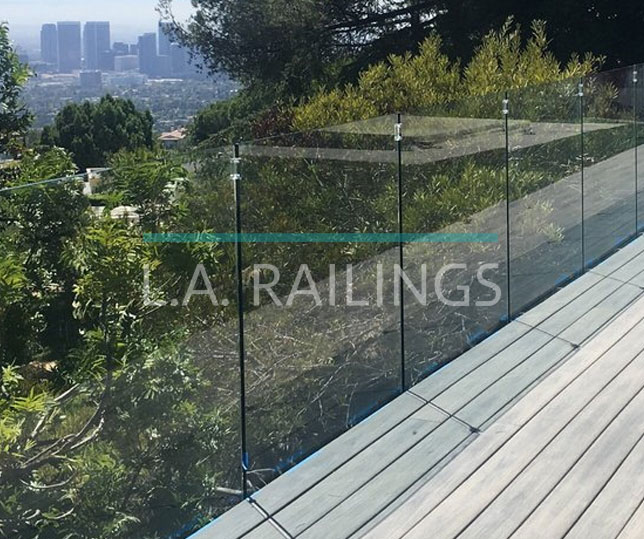 Glass Railings with Spigots by LA Railings