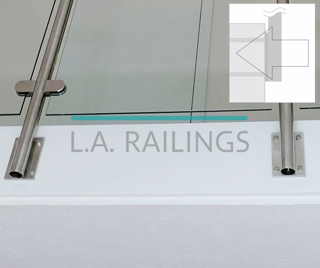 Fascia-mounted glass railings by LA Railings